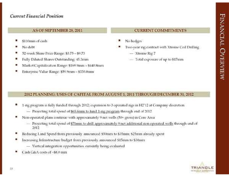 CORPORATE PRESENTATION – Triangle Petroleum Corp – slide 23