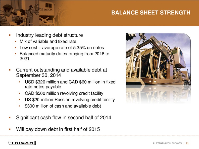 Investor Presentation – Trican Well Service Ltd. – slide 30