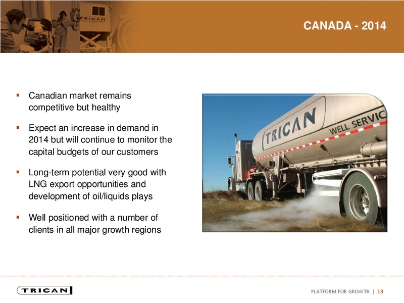 INVESTOR PRESENTATION – Trican Well Service Ltd. – slide 12