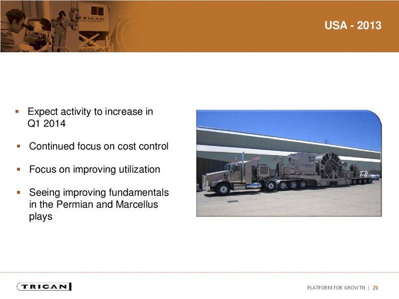 INVESTOR PRESENTATION – Trican Well Service Ltd. – slide 20
