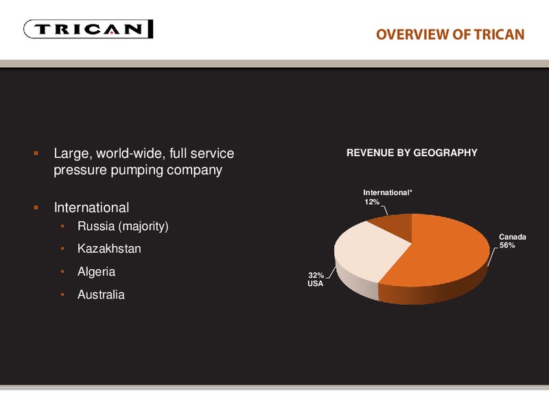 CIBC 2012 ENERGY CONFERENCE – Trican Well Service Ltd. – slide 3
