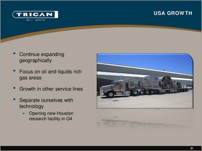 CANACCORD GENUITY GLOBAL ENERGY CONFERENCE – Trican Well Service Ltd. – slide 21