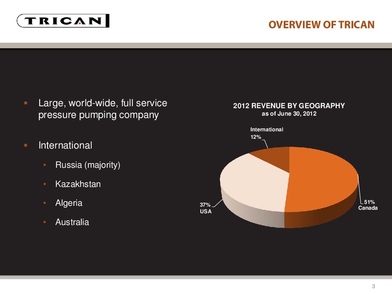 CANACCORD GENUITY GLOBAL RESOURCE CONFERENCE – Trican Well Service Ltd. – slide 3
