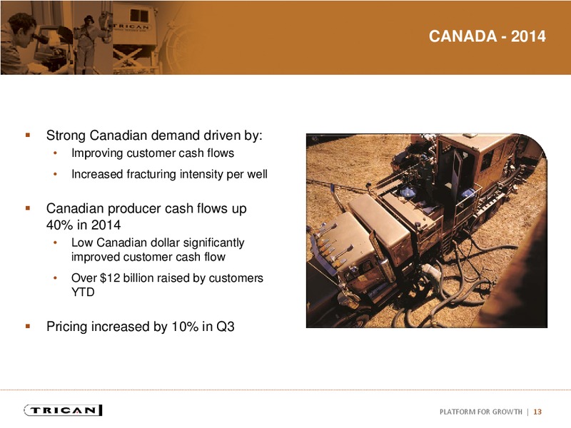 INVESTOR PRESENTATION – Trican Well Service Ltd. – slide 12