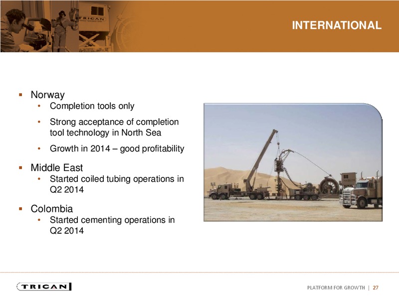 INVESTOR PRESENTATION – Trican Well Service Ltd. – slide 26