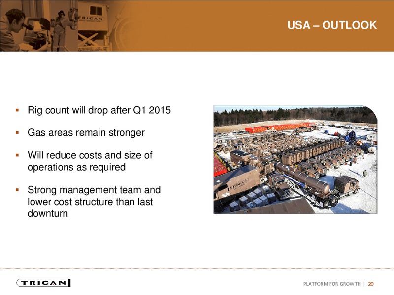 INVESTOR PRESENTATION – Trican Well Service Ltd. – slide 19
