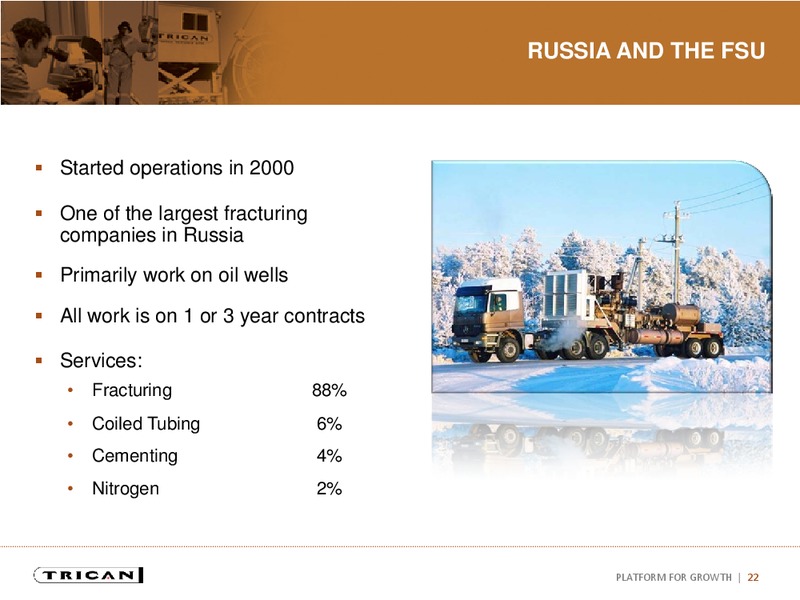 INVESTOR PRESENTATION – Trican Well Service Ltd. – slide 21