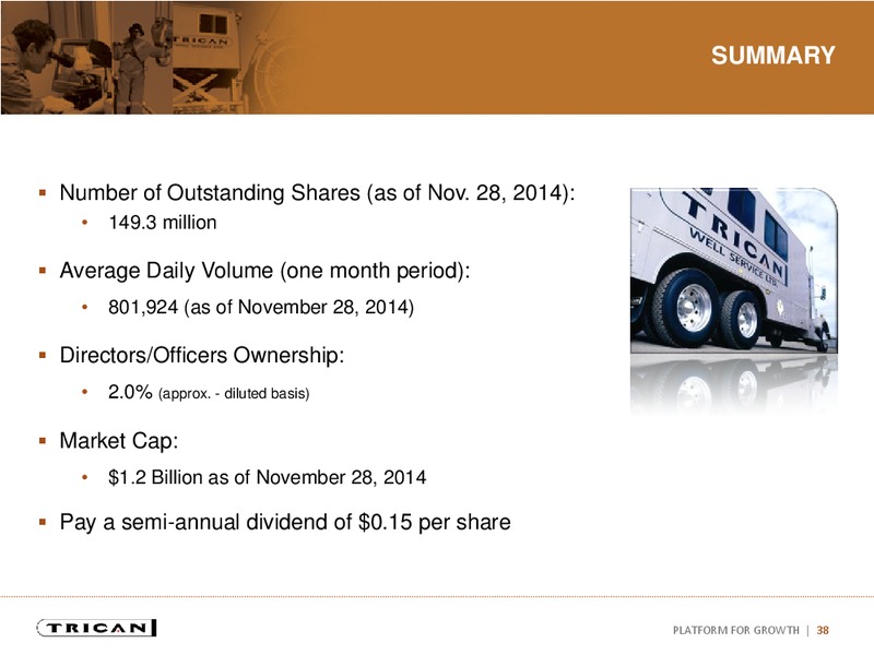 INVESTOR PRESENTATION – Trican Well Service Ltd. – slide 37
