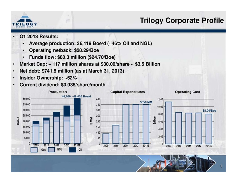 MAY 2013 ANNUAL GENERAL MEETING – Trilogy Energy Corp. – slide 2