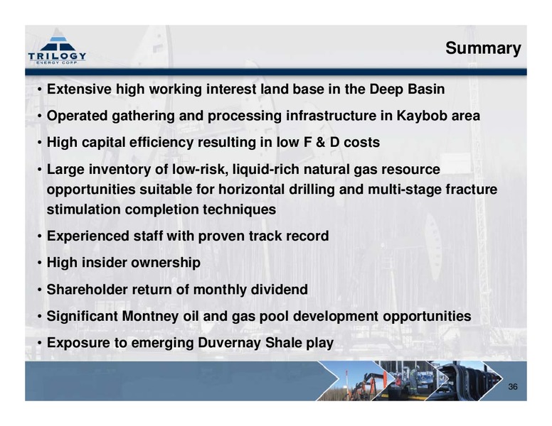 MAY 2013 ANNUAL GENERAL MEETING – Trilogy Energy Corp. – slide 35