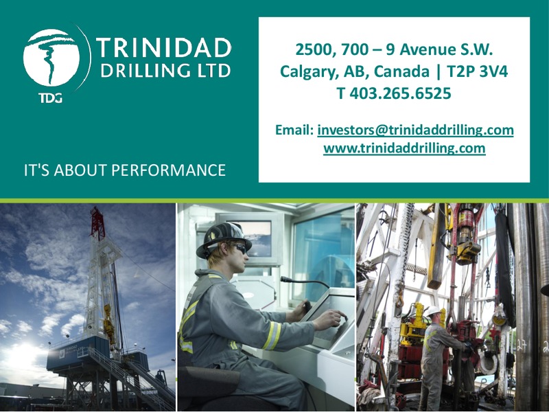 CORPORATE PRESENTATION – Trinidad Drilling Ltd. – slide 31