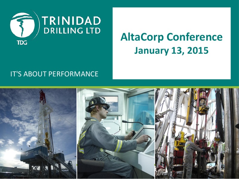 Investor Presentation – Trinidad Drilling Ltd. – slide 1