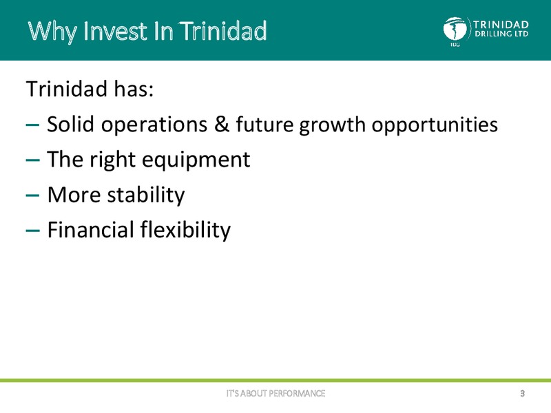 Corporate Presentation – Trinidad Drilling Ltd. – slide 2