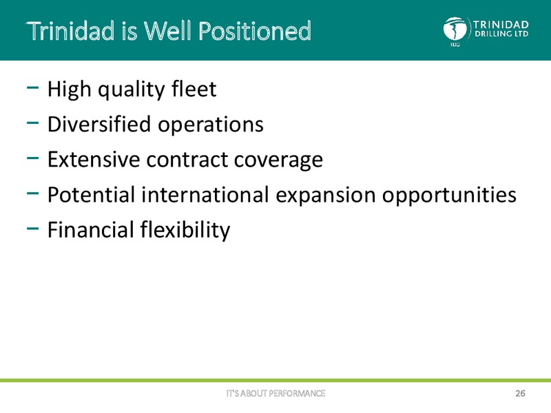 CORPORATE PRESENTATION – Trinidad Drilling Ltd. – slide 25