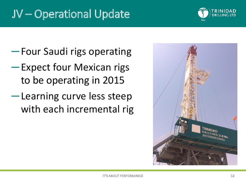 CORPORATE PRESENTATION – Trinidad Drilling Ltd. – slide 11