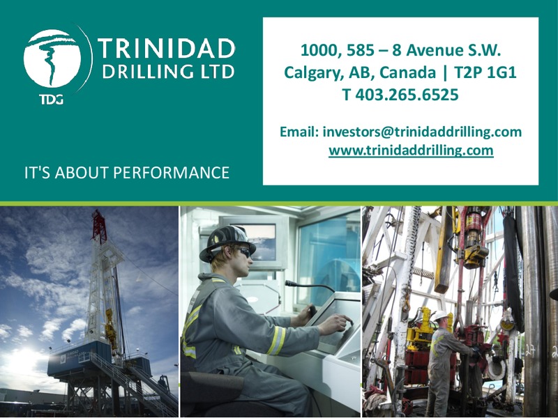 Q1 2015 OVERVIEW – Trinidad Drilling Ltd. – slide 13
