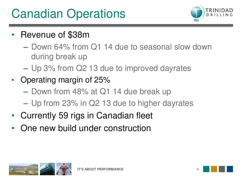 Q2 2014 EARNINGS CALL – Trinidad Drilling Ltd. – slide 4