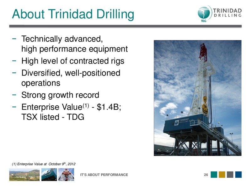 OCTOBER 2012 CORPORATE PRESENTATION – Trinidad Drilling Ltd. – slide 26