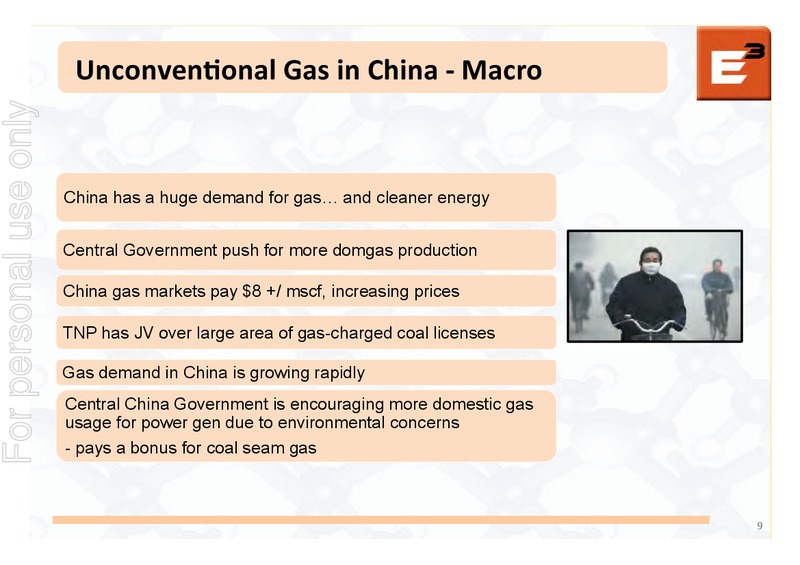 Investor Updeate – Triple Energy Limited – slide 8