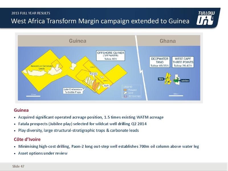 2013 EARNINGS CALL – Tullow Oil Plc – slide 46