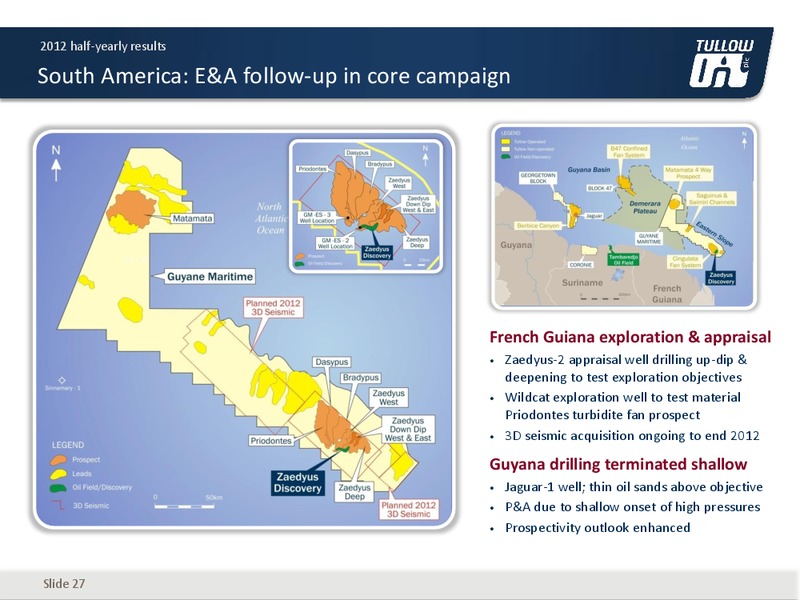 2012 HALF YEARLY RESULTS – Tullow Oil Plc – slide 26