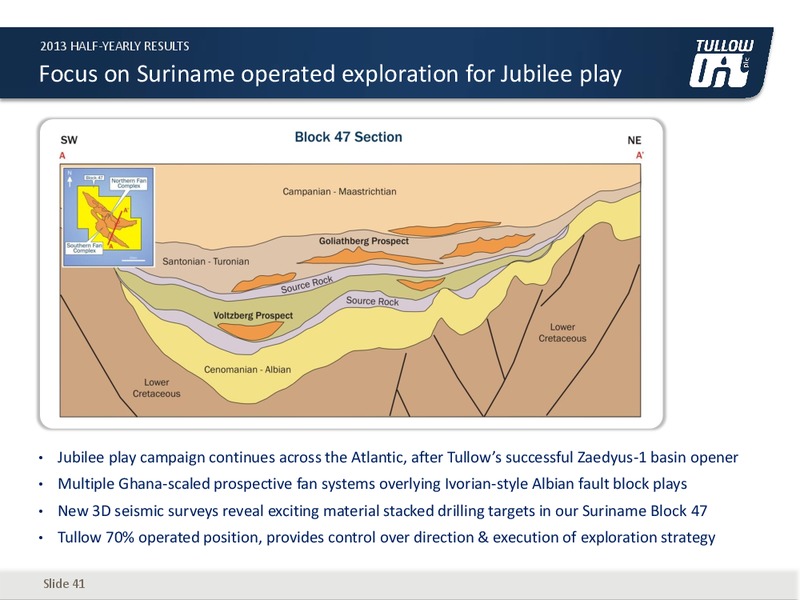 H1 2013 EARNINGS CALL – Tullow Oil Plc – slide 40