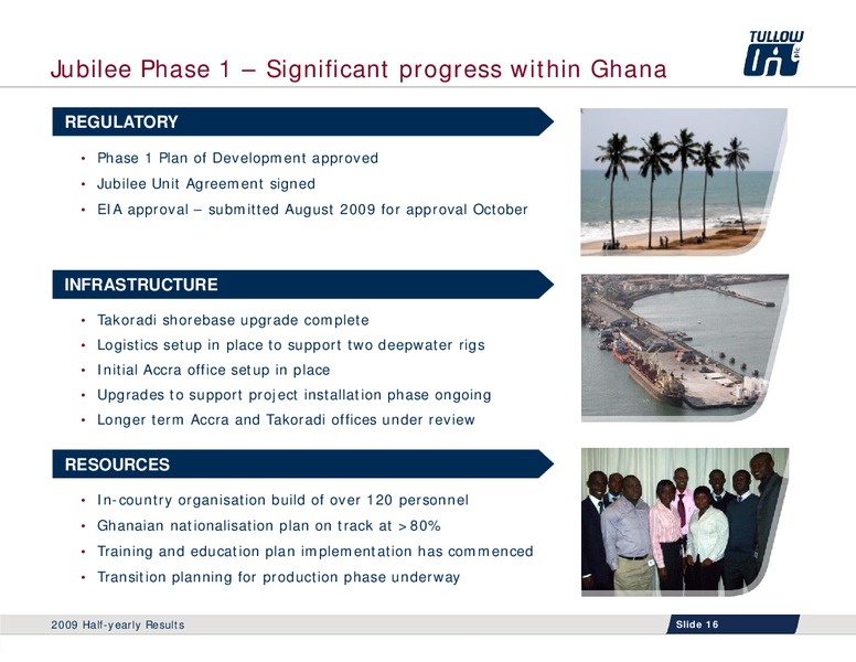 2009 HALF YEARLY RESULTS – Tullow Oil Plc – slide 15
