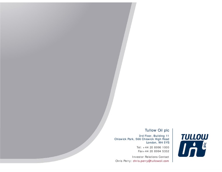 2009 HALF YEARLY RESULTS – Tullow Oil Plc – slide 29