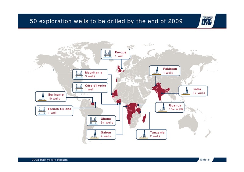2008 HALF YEARLY RESULTS – Tullow Oil Plc – slide 30