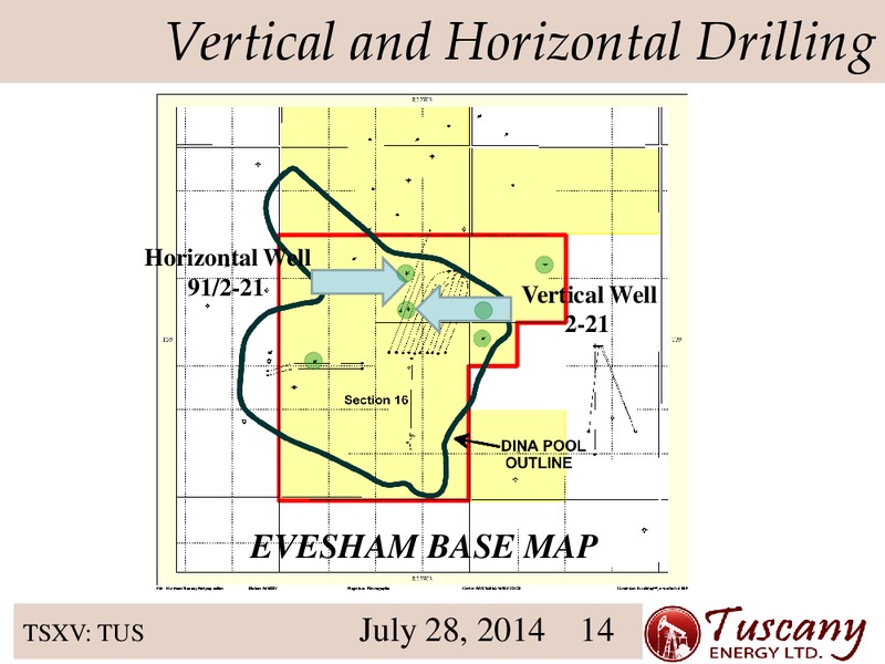 Investor Presentation – Tuscany Energy Ltd. – slide 14