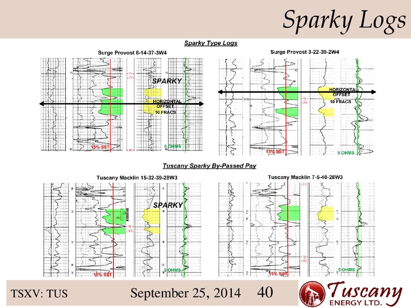 INVESTOR PRESENTATION – Tuscany Energy Ltd. – slide 40