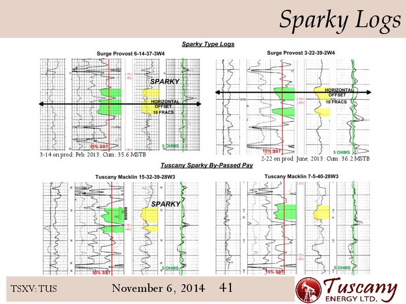 INVESTOR PRESENTATION – Tuscany Energy Ltd. – slide 41
