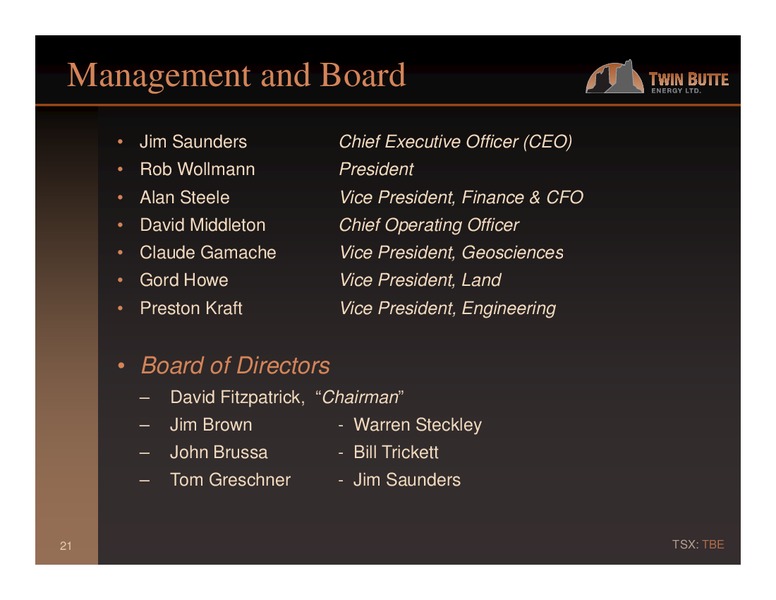 Q1   2015 – Twin Butte Energy Ltd. – slide 21