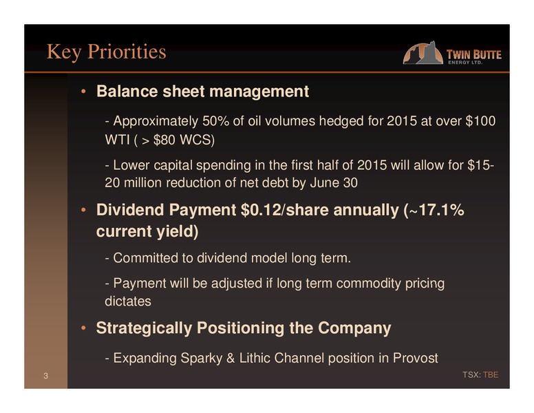 Q1 2015 – Twin Butte Energy Ltd. – slide 3