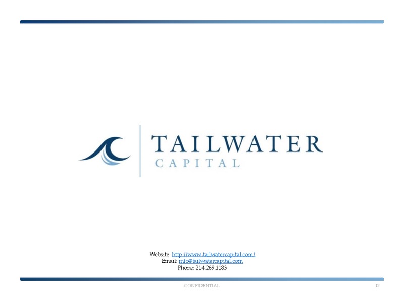 Enercom Conference – Tailwater Capital – slide 11