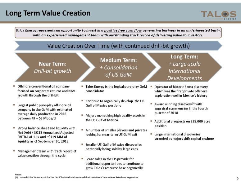 Investor Presentation – Talos Energy Llc – slide 8