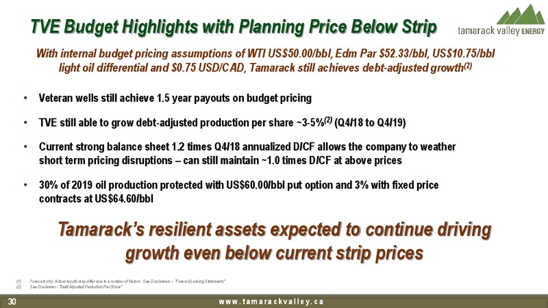 June 2019 Corporate Presentation – Tamarack Valley Energy Ltd. – slide 27