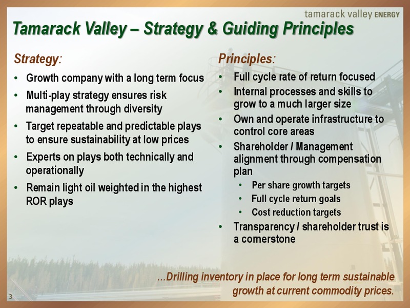 June 2017 Investor Presentation – Tamarack Valley Energy Ltd. – slide 2