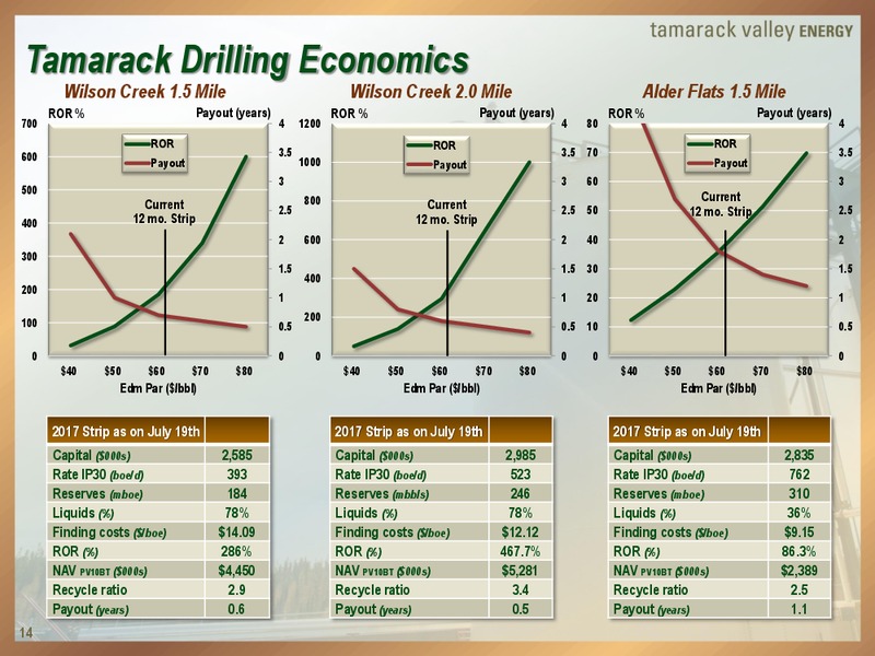 July 2016 Corporate Presentation – Tamarack Valley Energy Ltd. – slide 13