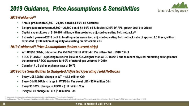 EnerCom Oil and Gas Conference – Tamarack Valley Energy Ltd. – slide 16