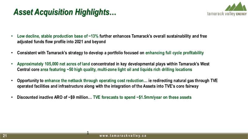 September 2020 Corporate Presentation – Tamarack Valley Energy Ltd. – slide 19