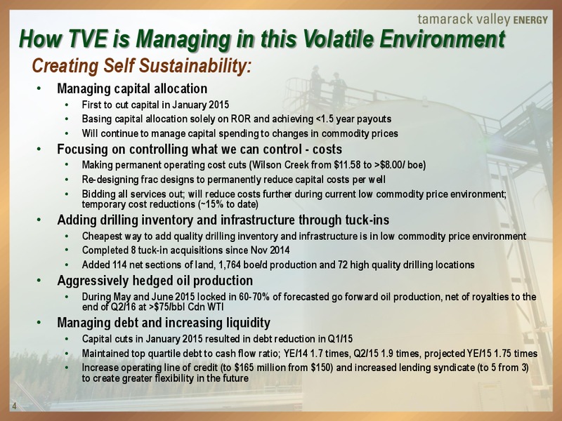 Peters and Co Energy Conference – Tamarack Valley Energy Ltd. – slide 4