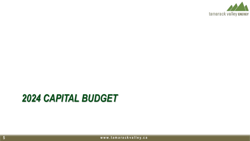 December 2023 Investor Presentation – Tamarack Valley Energy Ltd. – slide 5