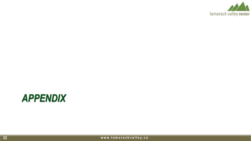 December 2023 Investor Presentation – Tamarack Valley Energy Ltd. – slide 32