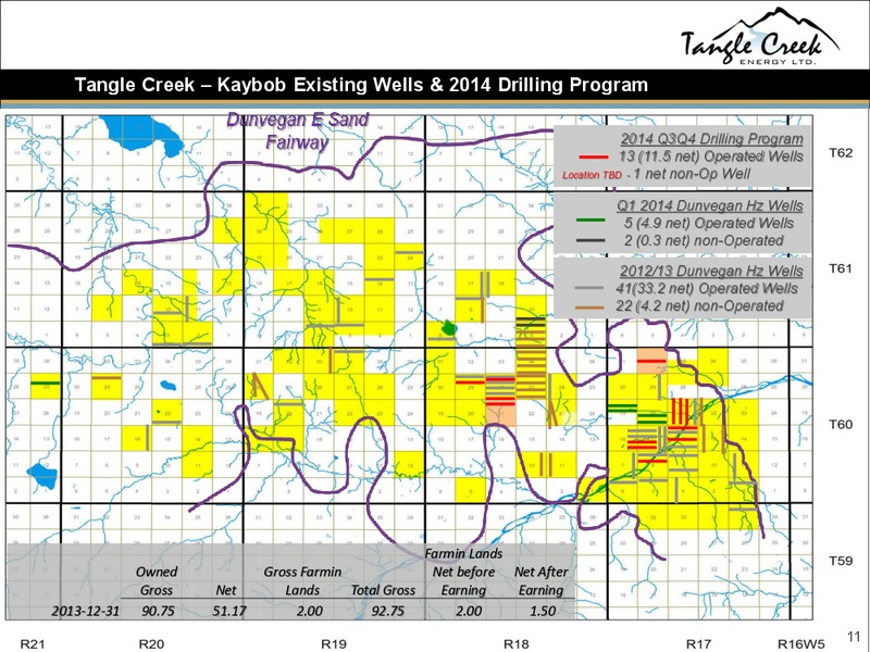 Corporate Presentation – Tangle Creek Energy Ltd. – slide 11