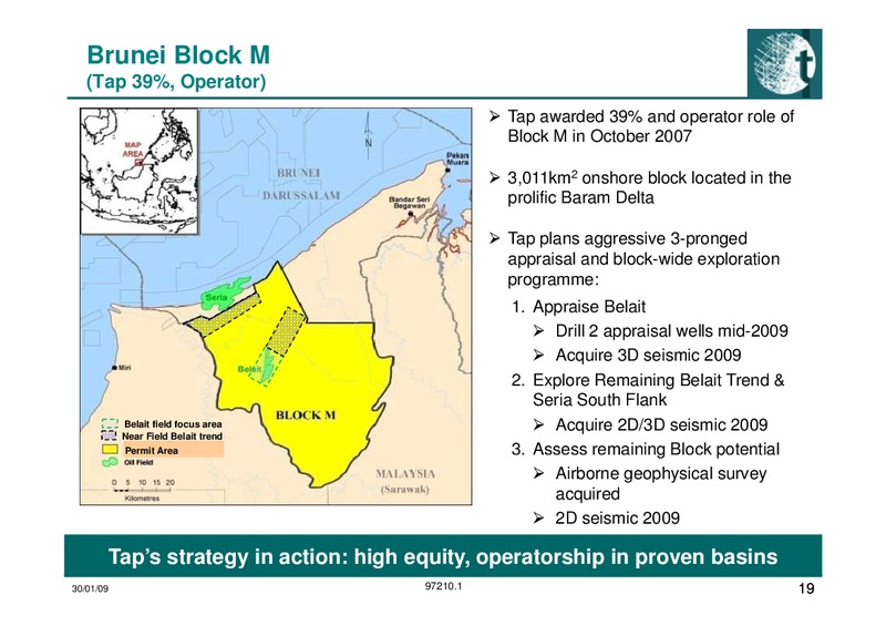 Investor Presentation Update – Tap Oil – slide 19