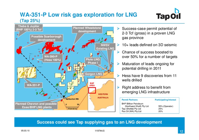 Investor Presentation – Tap Oil – slide 12