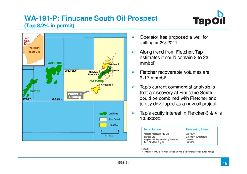 Investor Presentation Update – Tap Oil – slide 18