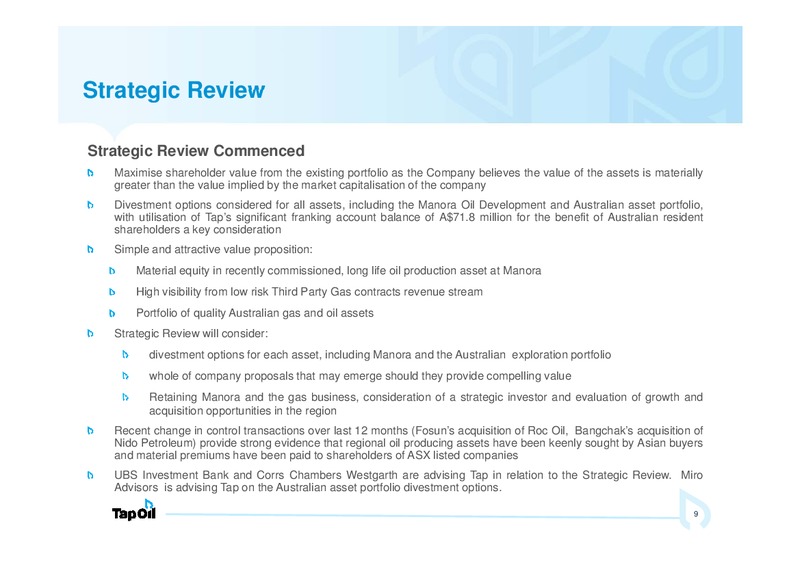 March 2015 Investor Presentation – Tap Oil – slide 8