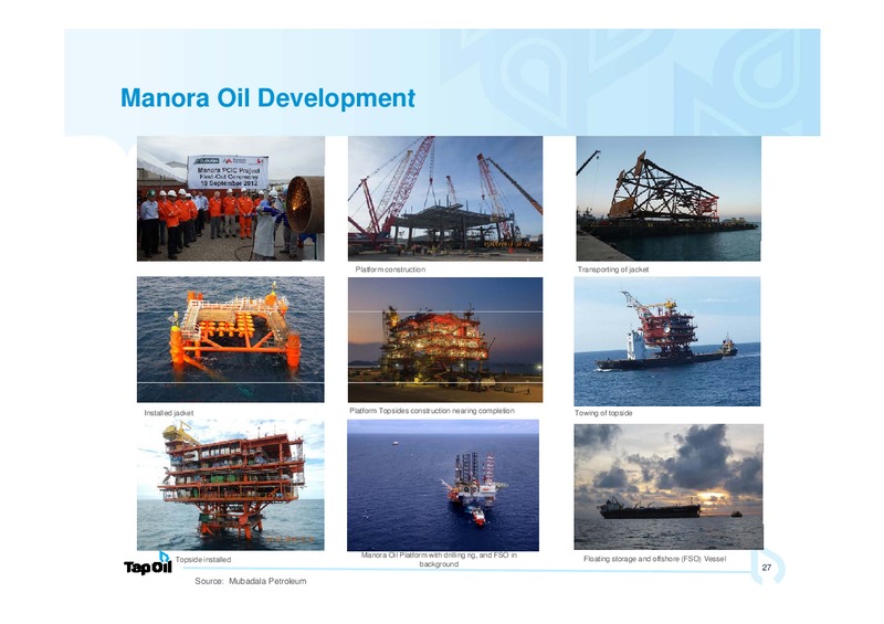 March 2015 Investor Presentation – Tap Oil – slide 26